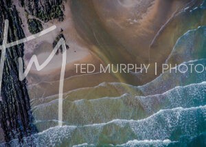 Aerial image of Fountainstown beach and Ringabella